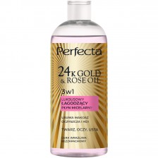 Perfecta 24K Gold & Rose Oil Luxusní zklidňující micelární voda 3 v 1